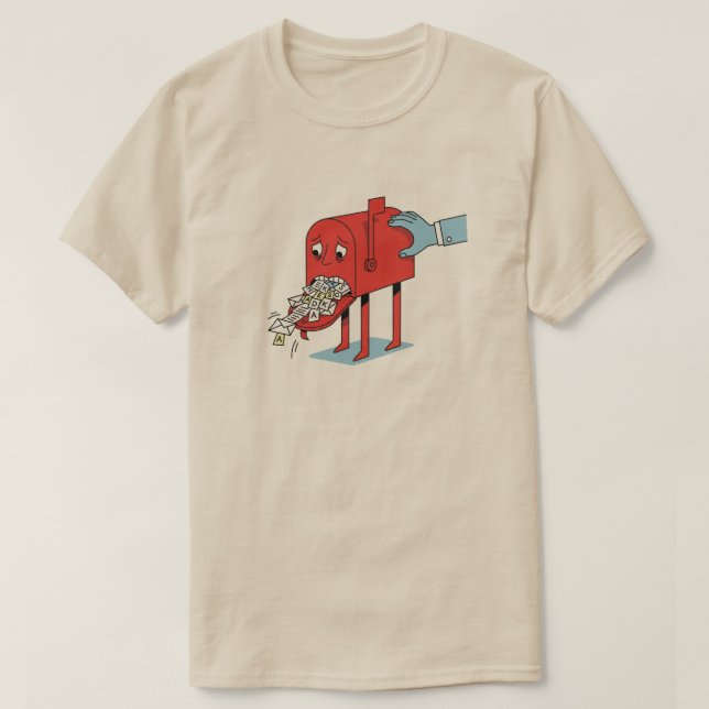 T-shirt Carton de boîte aux lettres surchargé | Maladie am (Design devant)