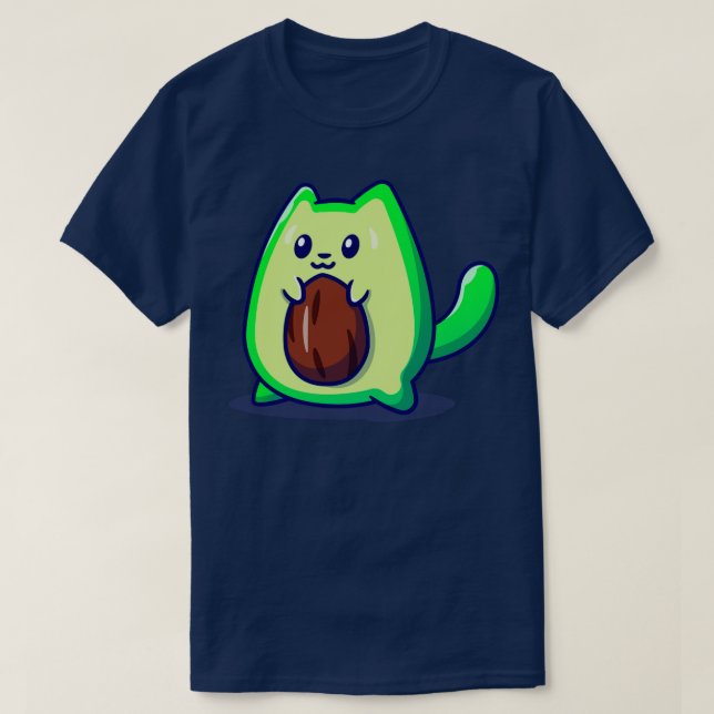 T-shirt Carton de chat Avocado 1 (Design devant)