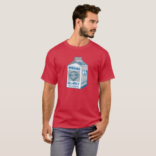 T-shirt Carton de lait Alien disparu de la zone 51