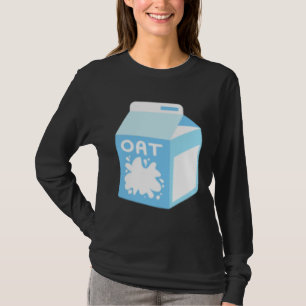 T-shirt Carton de lait d'avoine Petit déjeuner Nourriture