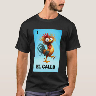 T-shirt Carton de loterie mexicain El Gallo  Jeu de Bingo 