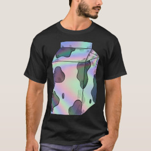 T-shirt carton holographique de lait