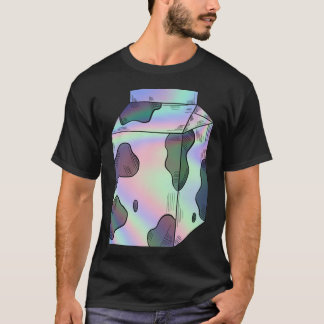 T-shirt carton holographique de lait