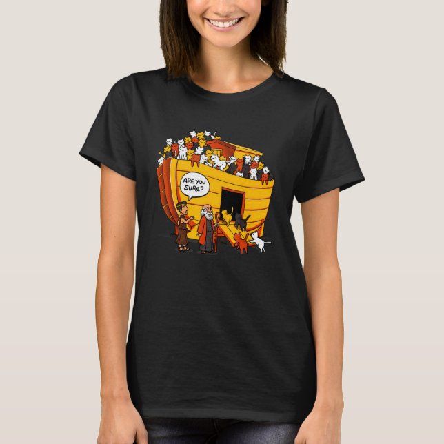 T-shirt Carton Le Chat de Noah Êtes-Vous Sur Tee (Devant)