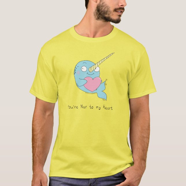 T-shirt Carton Narwhal Cute (Devant)