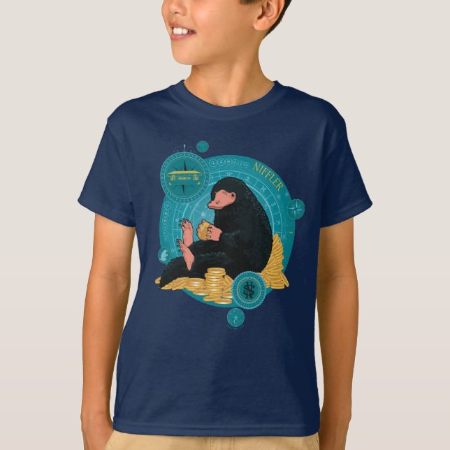 T-shirt Carton NIFFLER™ Avec Pièces D'Or (Devant)