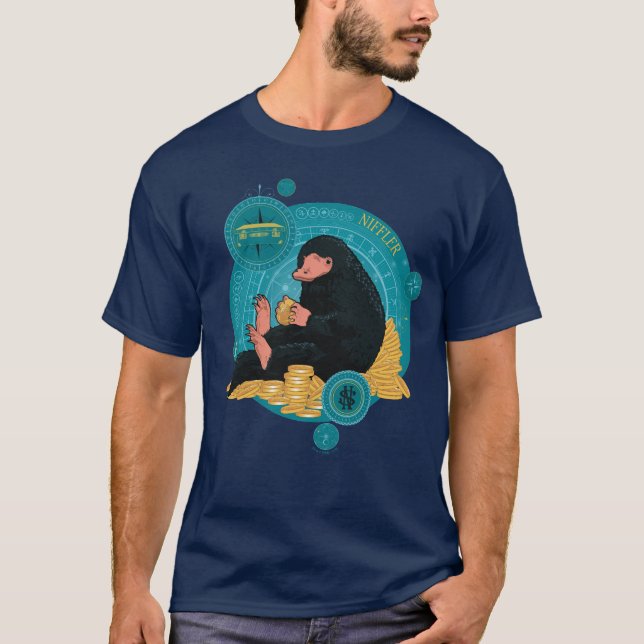 T-shirt Carton NIFFLER™ Avec Pièces D'Or (Devant)