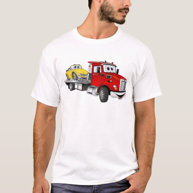 T-shirt Carton plat du Camion Rouge Tow (Devant)