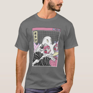 T-shirt Cartons de lait de fraise de surf Anime Kawaii
