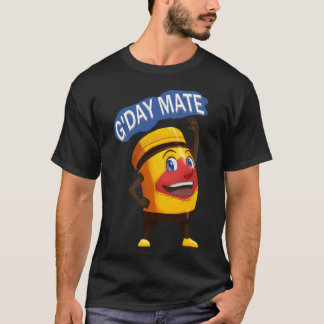 T-shirt Cartoon australien de légumes heureux