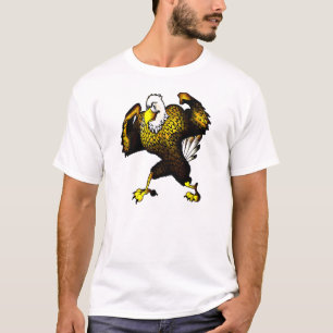 T-shirt Cartoon Combattre l'aigle