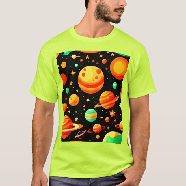 T-shirt Cartoon Cosmique Chaud (Devant)