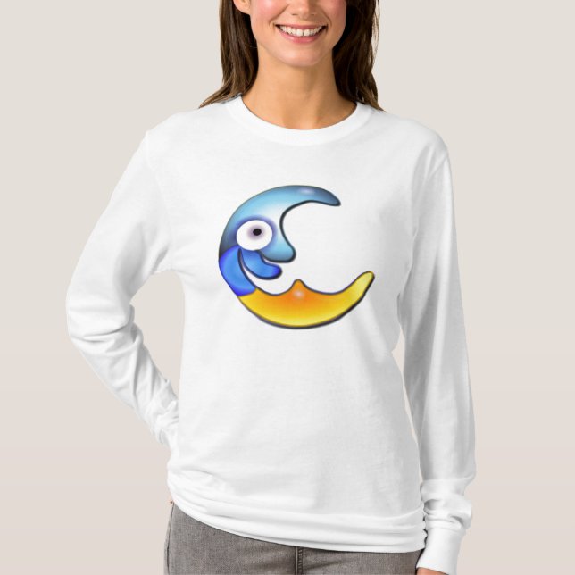 T-Shirt Cartoon Crazy Moon (Devant)