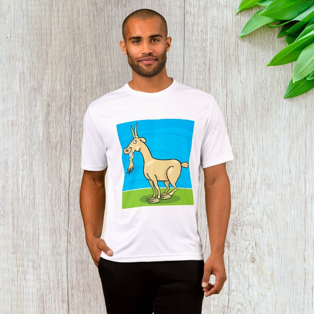 T-shirt Cartoon de chèvre souriant animal de ferme (Créateur téléchargé)