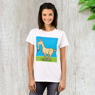 T-shirt Cartoon de chèvre souriant animal de ferme