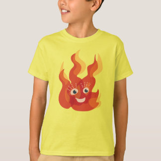 T-shirt Cartoon de feu doux Camping