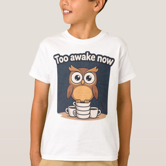 T-Shirt Cartoon de Mème de Hibou de Nuit (Devant)