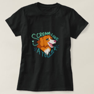 T-shirt Cartoon Dog Toller hurle Duck Tolling Retriever
