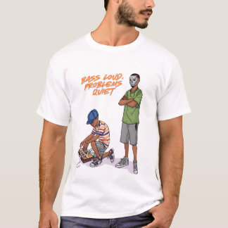 T-shirt Cartoon Duo avec Boombox Bass Loud