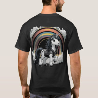 T-shirt Cartoon en métal lourd Unicorne avec Rocker Vibes