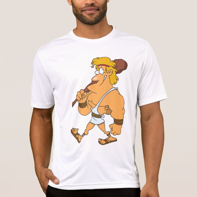 T-shirt Cartoon Hercules Greek Mythology Hero with Club (Devant)