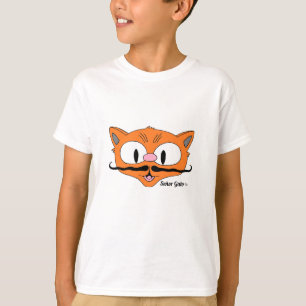 T-shirt Cartoon Mustache Chat Señor Gato enfant