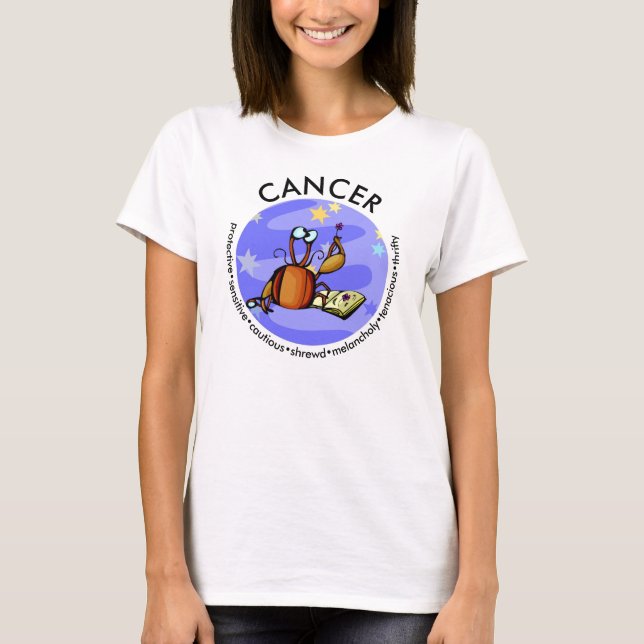 T-shirt Cartoon personnalisable Cancer Caractéristiques du (Devant)