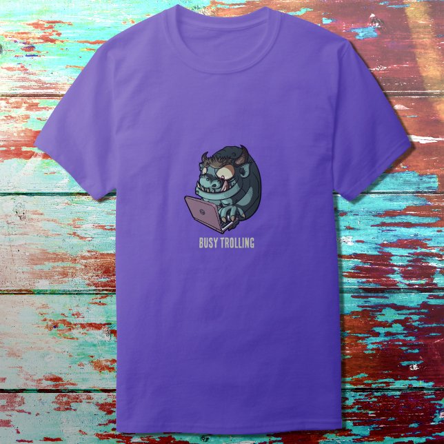 T-shirt Cartoon pour ordinateur portable Trolling Internet (Créateur téléchargé)