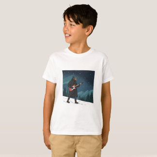 T-shirt Cartoon Rocker Dog Under the Stars