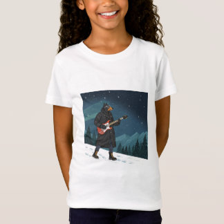 T-Shirt Cartoon Rocker Dog Under the Stars