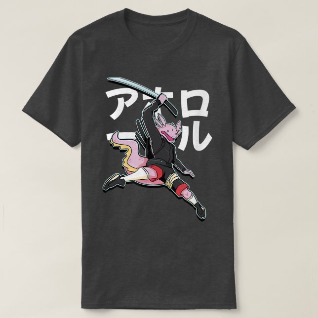 T-shirt Cartoon Samurai Aolotl Drôle  (Design devant)