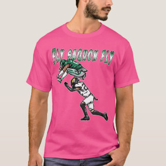T-shirt Cartoon Saquon Barkley Backward Hurdle Eagles