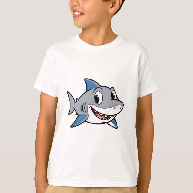 T-shirt Cartoon Shark convivial (Devant)