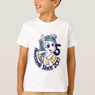 T-shirt CARTOON UNICORN D'ANNIVERSAIRE customisé