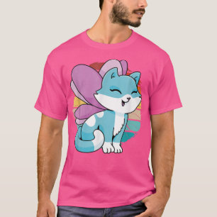 T-shirt Cartoon vintage de chat avec ailes de fée Magique