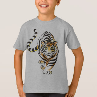 T-shirt Cartoon Walking Tiger Sweatshirt de l'enfant