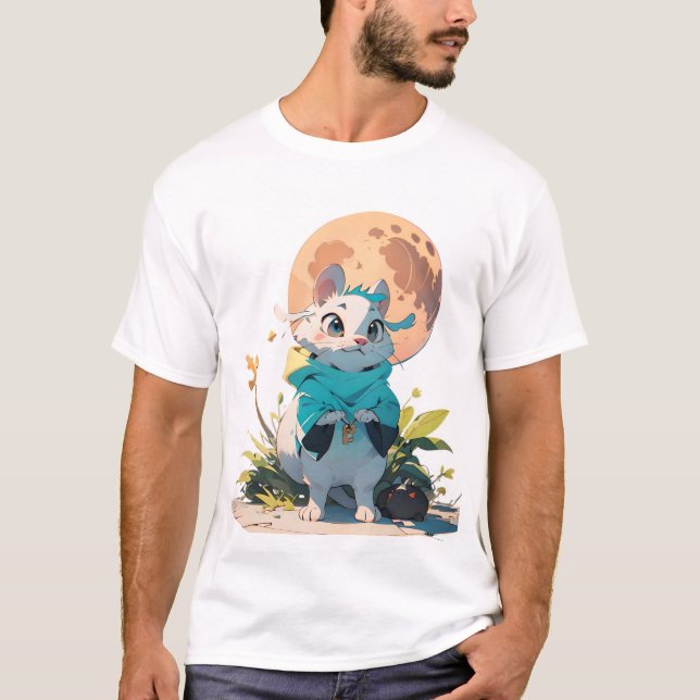 T-shirt Cartoon Zodiac Rat (Devant)