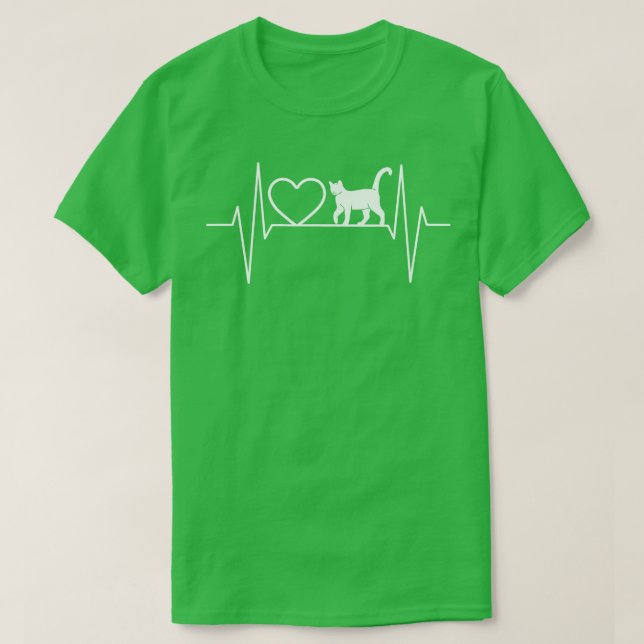 T-shirt Cartouche cardiaque de chat 1 (Design devant)