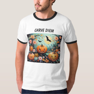 T-shirt Carve Diem Funny Citrouilles d'Halloween