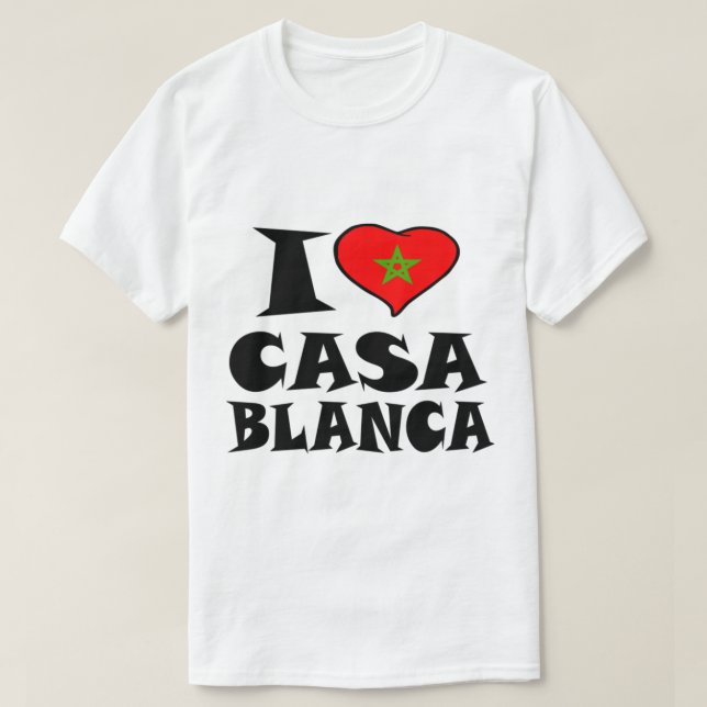 T-shirt Casablanca I Love Casablanca (Design devant)
