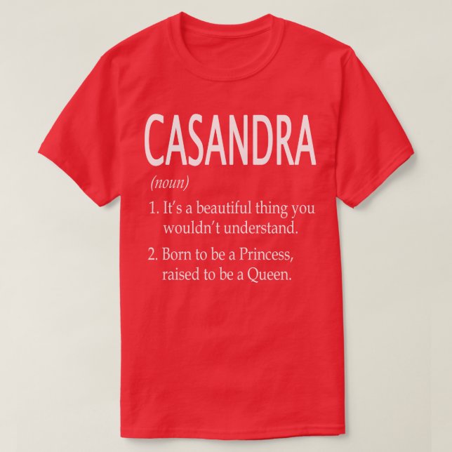 T-shirt Casandra Nom Cadeau (Design devant)