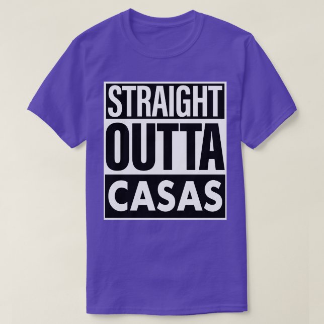 T-shirt Casas Nom Stright Outta Casas (Design devant)