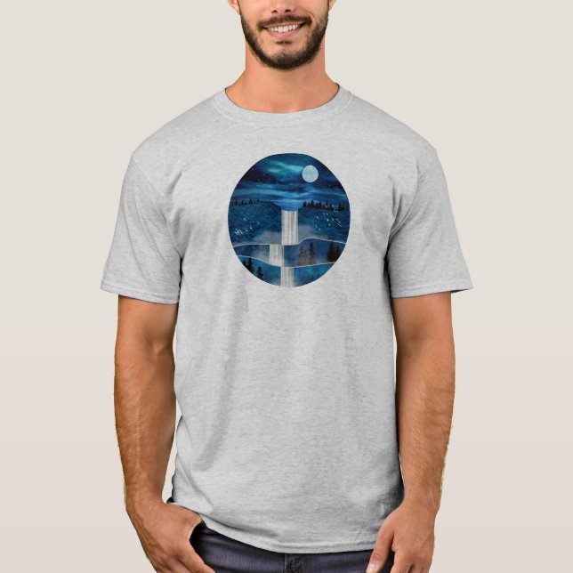 T-shirt Cascade bleue (Devant)