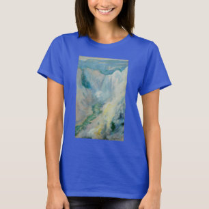T-shirt Cascade dans Yellowstone par Twachtman, Art ancien