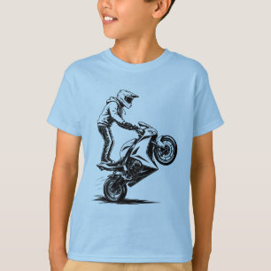 T-shirt Cascade de moto de sport 