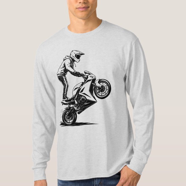 T-shirt Cascade de moto de sport  (Devant)