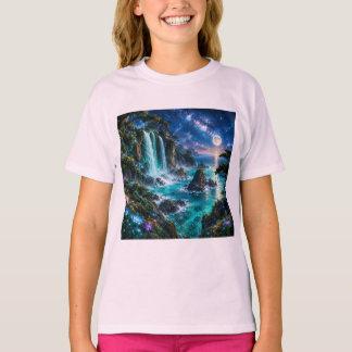 T-shirt Cascade Fantastique Magique sur la Côte Océanique 