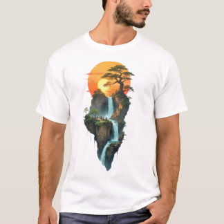 T-shirt Cascade flottante