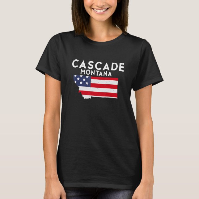 T-shirt Cascade Montana USA State America Travel Montanan (Devant)