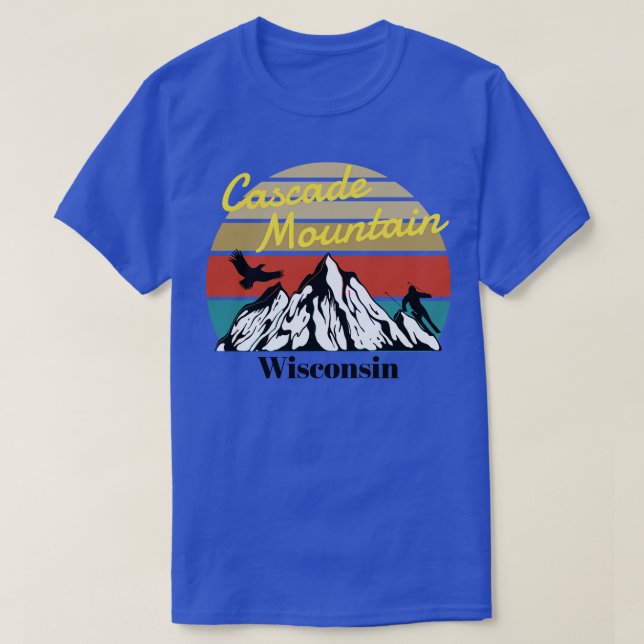 T-shirt Cascade Mountain ski Wisconsin 1 (Design devant)